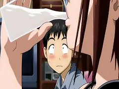 Anime takes a drink and then eats his cock and swallows cum